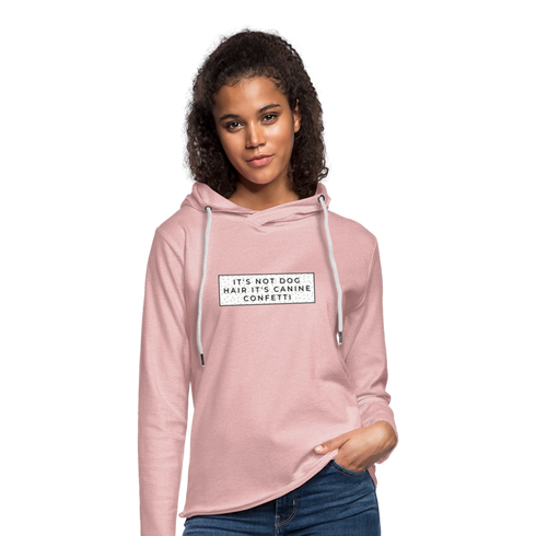 Canine Confetti-Unisex Lightweight Terry Hoodie - cream heather pink